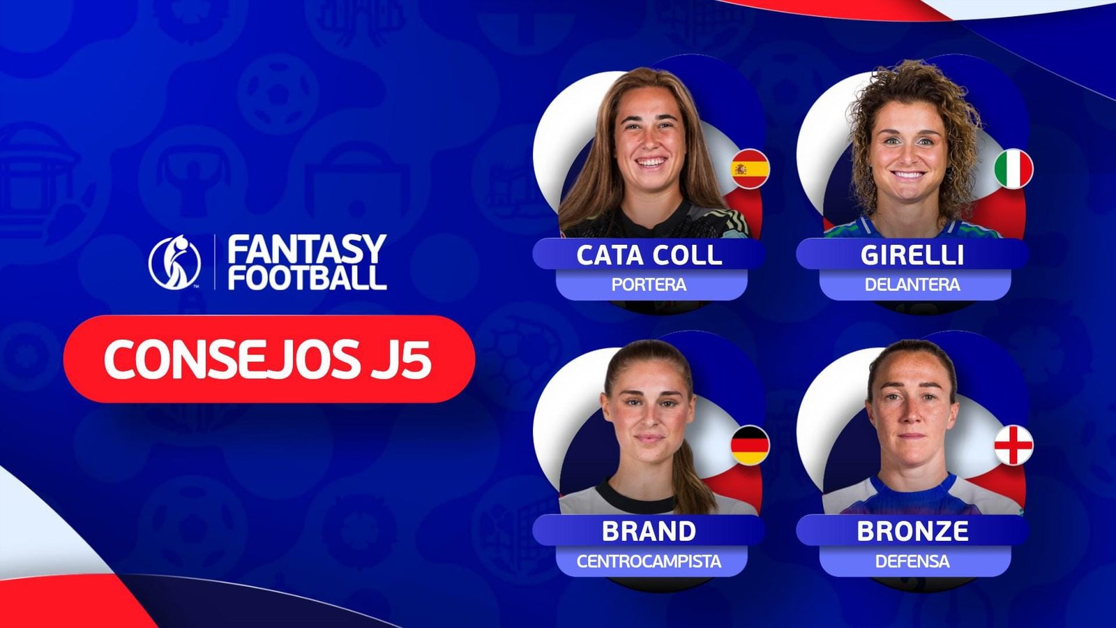 Lee más sobre el artículo Consejos para la quinta jornada del Fantasy Football de la EURO femenina