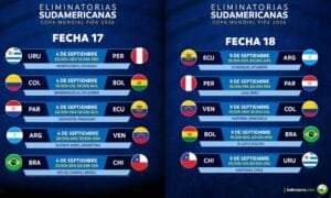 Lee más sobre el artículo Fixture de las Fechas 17 y 18 de las Eliminatorias Sudamericanas