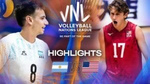 Lee más sobre el artículo VNL 2025: Argentina cae ante Estados Unidos y pierde la opción de la Fase Final · Resultados de voleibol